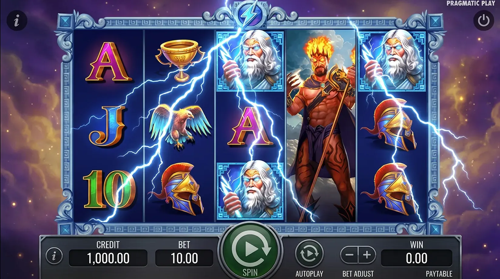 Zeus vs Hades Slot background